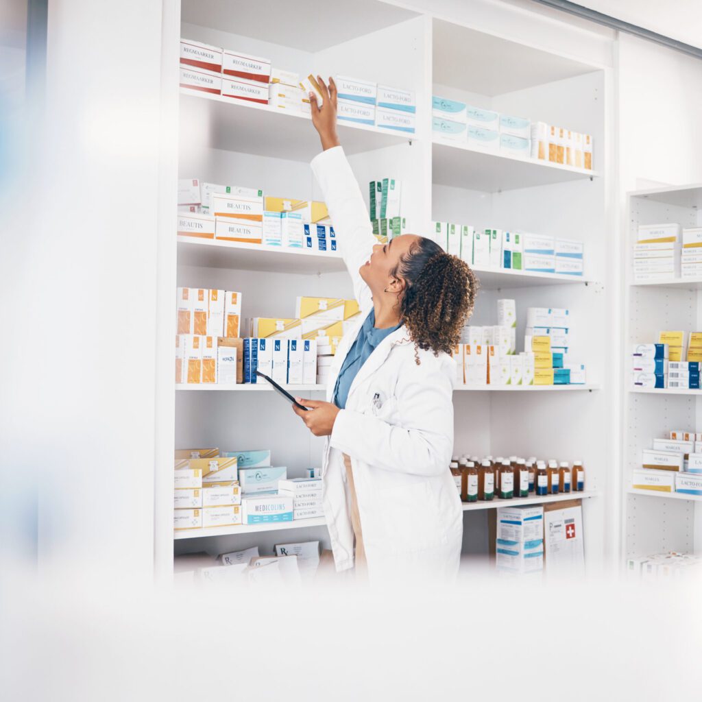Lady doctor giving the medicine